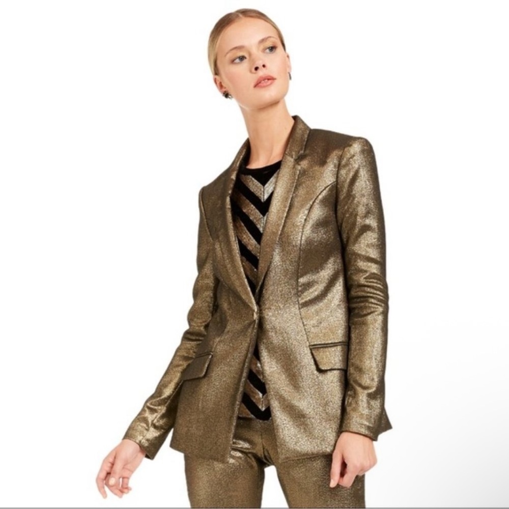 INC international Concepts‎ metallic gold blazer size M